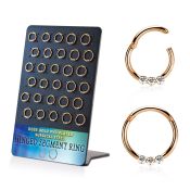 brsegh19 anodized surgical steel seamless and segment rings ear lobe septum piercing