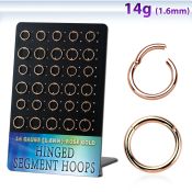 brsegh8 anodized surgical steel seamless and segment rings ear  lobe helix nipple  piercing