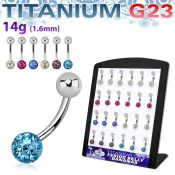 brubn4 belly rings titanium g23 implant grade belly button