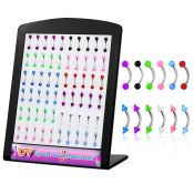 bruv3 micro curved barbells surgical steel 316l with acrylic parts eyebrow