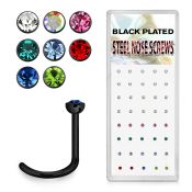 bxns5b l shape nose studs anodized surgical steel 316l nose