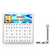 bxnsb18 surgical steel nose screws and nose studs nose piercing