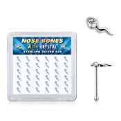 bxsmc36 925 silver nose bones nose piercing