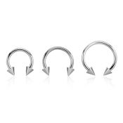 cbcnm horseshoes surgical steel 316l ear lobe
