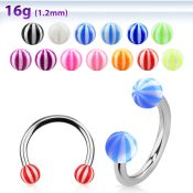 cbebe horseshoes surgical steel 316l with acrylic parts belly button