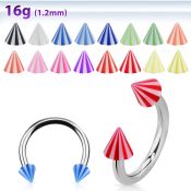 cbeben horseshoes surgical steel 316l with acrylic parts belly button