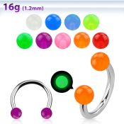 cbeglb horseshoes surgical steel 316l with acrylic parts belly button