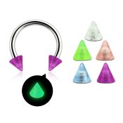 cbeglcn horseshoes surgical steel 316l with acrylic parts belly button