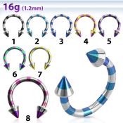 cbemtn horseshoes anodized surgical steel 316l belly button