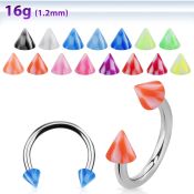 cbenck horseshoes surgical steel 316l with acrylic parts belly button