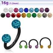 cbetf4 horseshoes anodized surgical steel 316l belly button