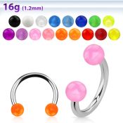 cbeuvb horseshoes surgical steel 316l with acrylic parts belly button