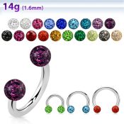 cbfr4 horseshoes surgical steel 316l belly button