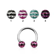 cbfr5d horseshoes surgical steel 316l belly button