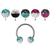 cbfr6e horseshoes surgical steel 316l belly button