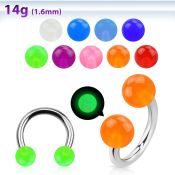 cbgl horseshoes surgical steel 316l with acrylic parts belly button