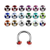 cbjb4 horseshoes surgical steel 316l belly button