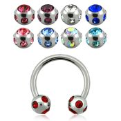 cbjb5 horseshoes surgical steel 316l belly button