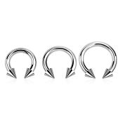cbrcn8 horseshoes surgical steel 316l belly button