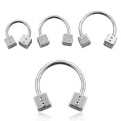 cbsdi5 horseshoes surgical steel 316l belly button