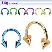 cbtcn horseshoes anodized surgical steel 316l belly button