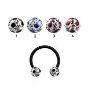 cbtfr5a horseshoes anodized surgical steel 316l belly button