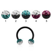 cbtfr5e horseshoes anodized surgical steel 316l belly button