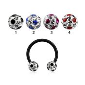 cbtfr6a horseshoes anodized surgical steel 316l belly button