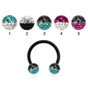 cbtfr6e horseshoes anodized surgical steel 316l belly button