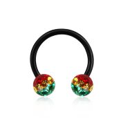 cbtfr6r horseshoes anodized surgical steel 316l belly button