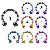 cbtl16 horseshoes anodized surgical steel 316l belly button