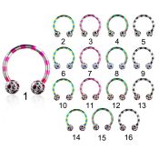 cbtlfr5a horseshoes anodized surgical steel 316l belly button