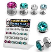dacb122 cheaters  illusion plugs and tapers surgical steel 316l ear lobe