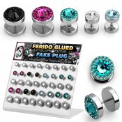 dacb123 cheaters  illusion plugs and tapers surgical steel 316l ear lobe