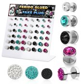 dacb134 cheaters  illusion plugs and tapers surgical steel 316l ear lobe