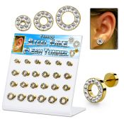 dacb143 cheaters  illusion plugs and tapers anodized surgical steel 316l ear lobe