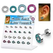 dacb145 cheaters  illusion plugs and tapers surgical steel 316l ear lobe