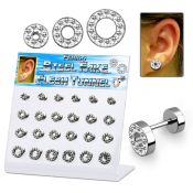dacb146 cheaters  illusion plugs and tapers surgical steel 316l ear lobe