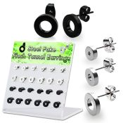 dacb195 cheaters  illusion plugs and tapers anodized surgical steel 316l ear lobe