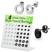 dacb201 cheaters  illusion plugs and tapers anodized surgical steel 316l ear lobe