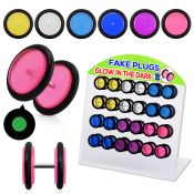 dacb41 cheaters  illusion plugs and tapers acrylic body jewelry belly button