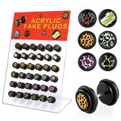 dacb59 cheaters  illusion plugs and tapers acrylic body jewelry belly button