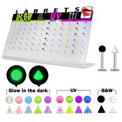 dacb87 labrets lip rings surgical steel 316l with acrylic parts labrets chin