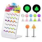 dacb95 labrets lip rings surgical steel 316l with acrylic parts labrets chin