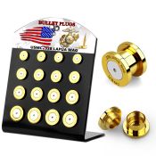 dapg100u plugs gauges anodized surgical steel 316l ear lobe