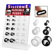 dapg14 tunnels gauges silicon body jewelry ear lobe