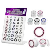 dapg34 tunnels gauges acrylic body jewelry ear lobe