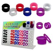 dapg40 tunnels gauges acrylic body jewelry ear lobe