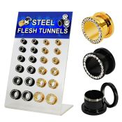 dapg56a tunnels gauges anodized surgical steel 316l ear lobe