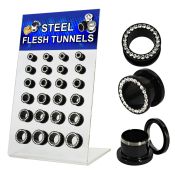 dapg56b tunnels gauges anodized surgical steel 316l ear lobe